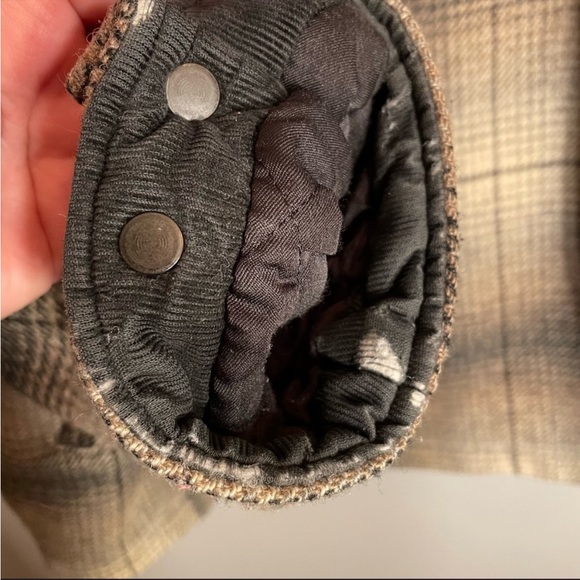 Vintage Woolrich Plaid Wool Blend Sherpa Fleece Lined Wool Filling Barn Jacket L - Picture 15 of 16